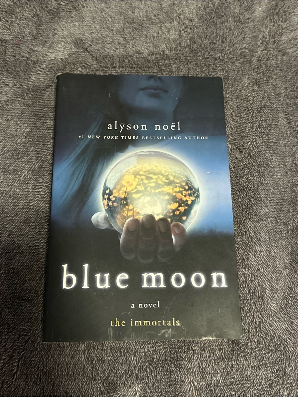 Blue Moon Wall Art Print - Blue and Black